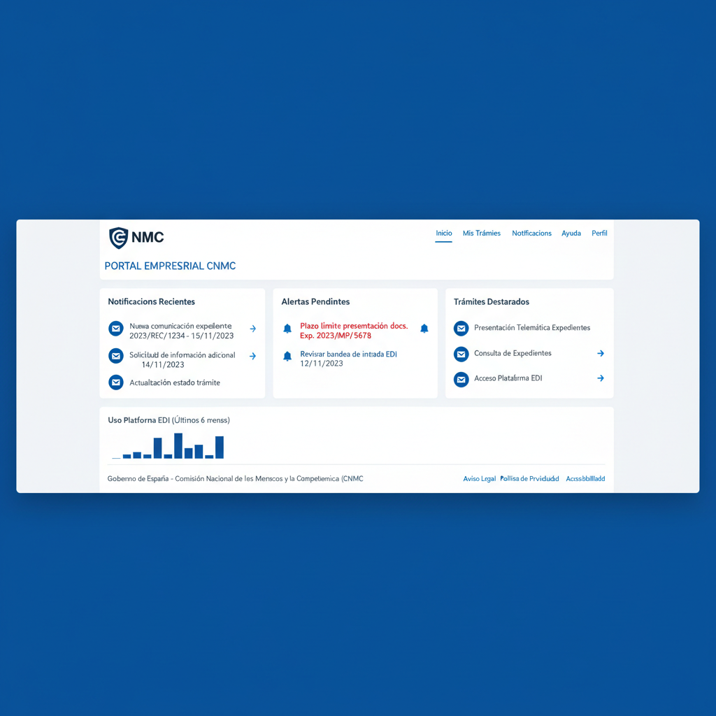 Panel de control de la plataforma de Intercambio de Datos EDI